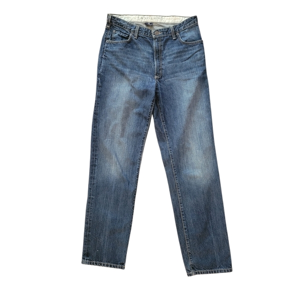 Lands' End Other - Lands' End Men's Straight-Leg Faded Blue Jeans